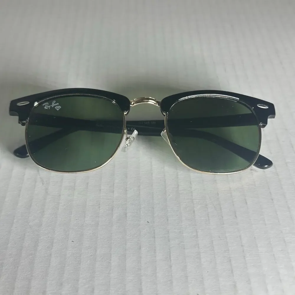 Ray-Ban Clubmaster Sunglasses Black Gold Vintage 21-145 frames only